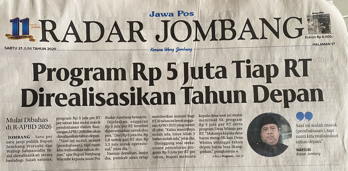 Coba pikir, program bagi-bagi uang seperti ini apa sih hasilnya?

Menghamburkan uang negara tanpa ada hasil yang bisa ditargetkan.

Celakanya, kampanya bagi-bagi duit seperti ini yang disuka sama orang di daerah dari Ketua RT, Ketua RW hingga perangkat Desa.

Nggak akan ada