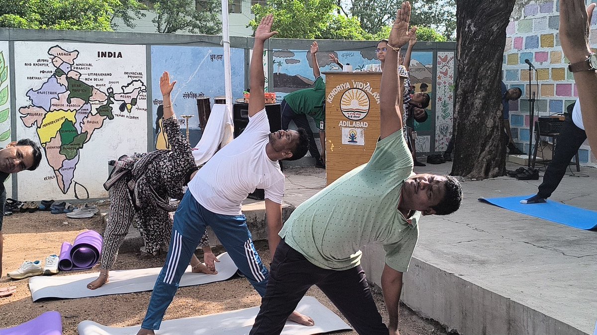 Kendriya Vidyalaya Adilabad (@kendriyaa) on Twitter photo “KV Adilabad celebrated International Yoga Day with great spirit! 🌞 Students and teachers performed yoga together promoting wellness and mindfulness. #YogaDay2025 #KendriyaVidyalaya #KVAdilabad”
<a href="/KVS_HQ/">Kendriya Vidyalaya Sangathan</a> <a href="/EduMinOfIndia/">Ministry of Education</a> “KV Adilabad celebrated International Yoga Day with great spirit! 🌞 Students and teachers performed yoga together promoting wellness and mindfulness. #YogaDay2025 #KendriyaVidyalaya #KVAdilabad”
<a href="/KVS_HQ/">Kendriya Vidyalaya Sangathan</a> <a href="/EduMinOfIndia/">Ministry of Education</a>