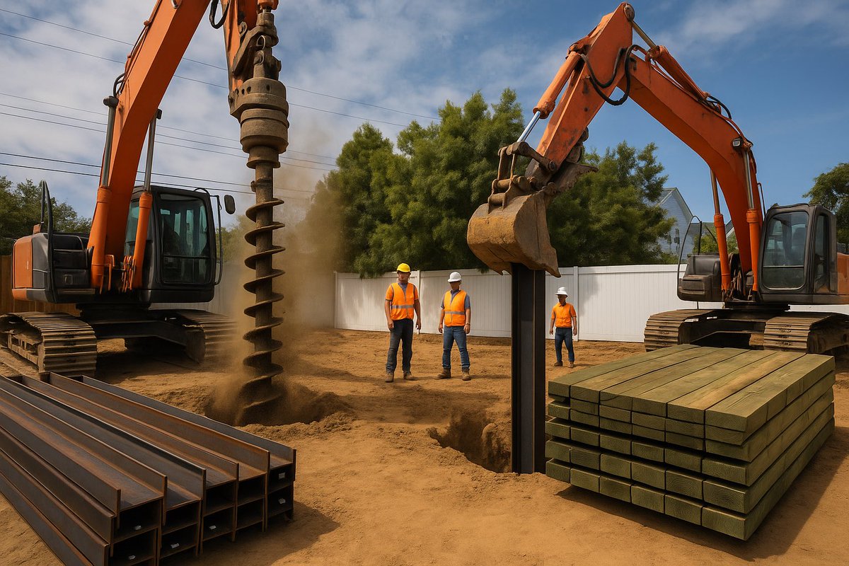 DRouzaud's tweet photo. Phase 2 shoring update #r5construction.
Shoring in full swing ๐ช
Steel beams delivered โ
Holes drilled โ
Beams set โ
Lagging on site and ready to go โ
Phase 2 is moving fastโbig things coming next!
#JobSiteProgress #Shoring #UnderConstruction #SouthBayBuilds #CustomHomeBuild #StructuralWork #R5Construction #LAContractor #SitePrep #FoundationWork #BuiltRight #HeavyLifting #ProjectUpdate #BehindTheBuild #ConstructionLife