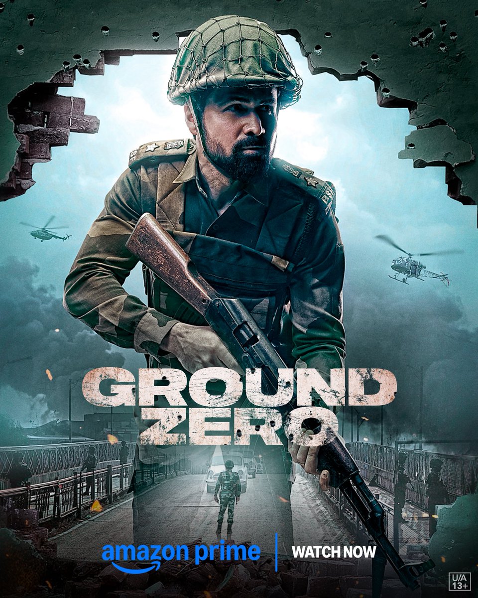 Get ready to witness the story of an officer whose sacrifice goes beyond the battlefield. 

#GroundZeroOnPrime, Watch Now on @primevideoin <a href="/SaieTamhankar/">Sai</a> <a href="/zyhssn/">Zoya Hussain</a> <a href="/rdeepakparamesh/">Deepak Paramesh</a> #LalitPrabhakar #RockeyRaina