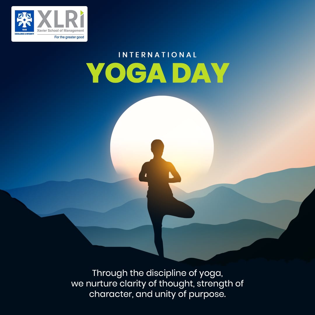 #XLRI wishes everyone a peaceful #InternationalYogaDay! May yoga inspire balance, mindfulness &amp; strength for all. 
#Wellbeing #Leadership #Fitness