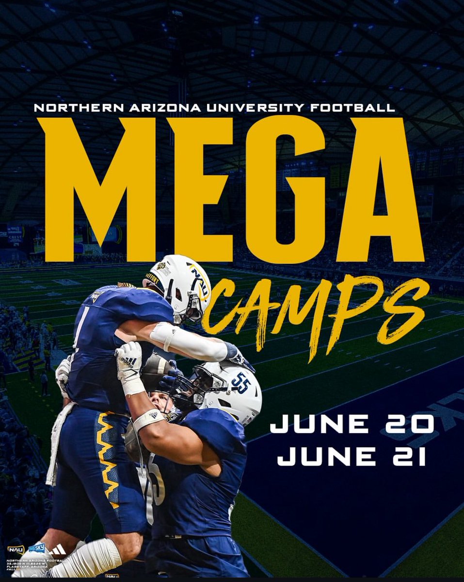 NAU football camp tomorrow (6/21) can’t wait for this camp! #football #collegeball