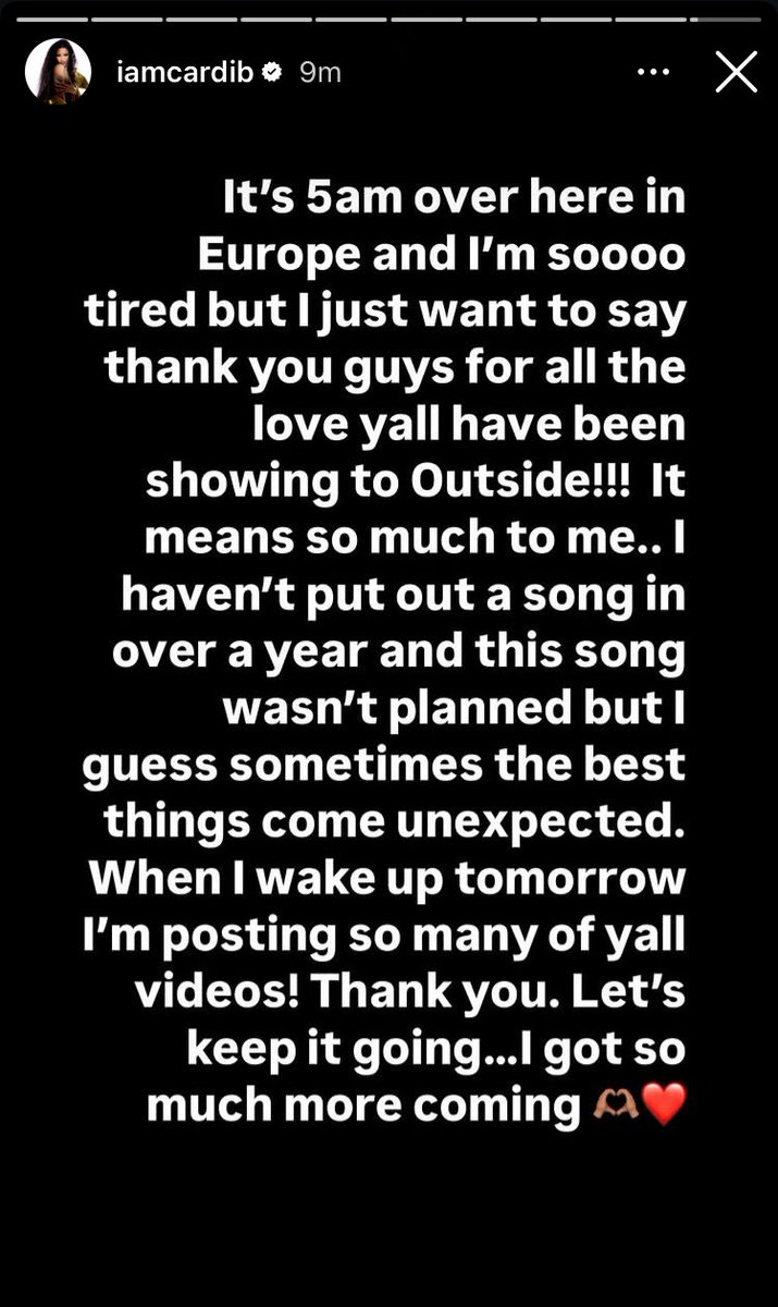 WE LOVE YOU CARDI🫶🏼 can’t wait for what’s coming next😌