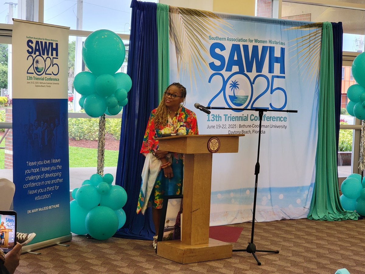 SAWH1970's tweet image. Friday's #SAWH2025 Plenary Event was an inspiring celebration of Mary McLeod Bethune, women historians, and empowerment through education.
Thanks @bethunecookman  for being amazing hosts!