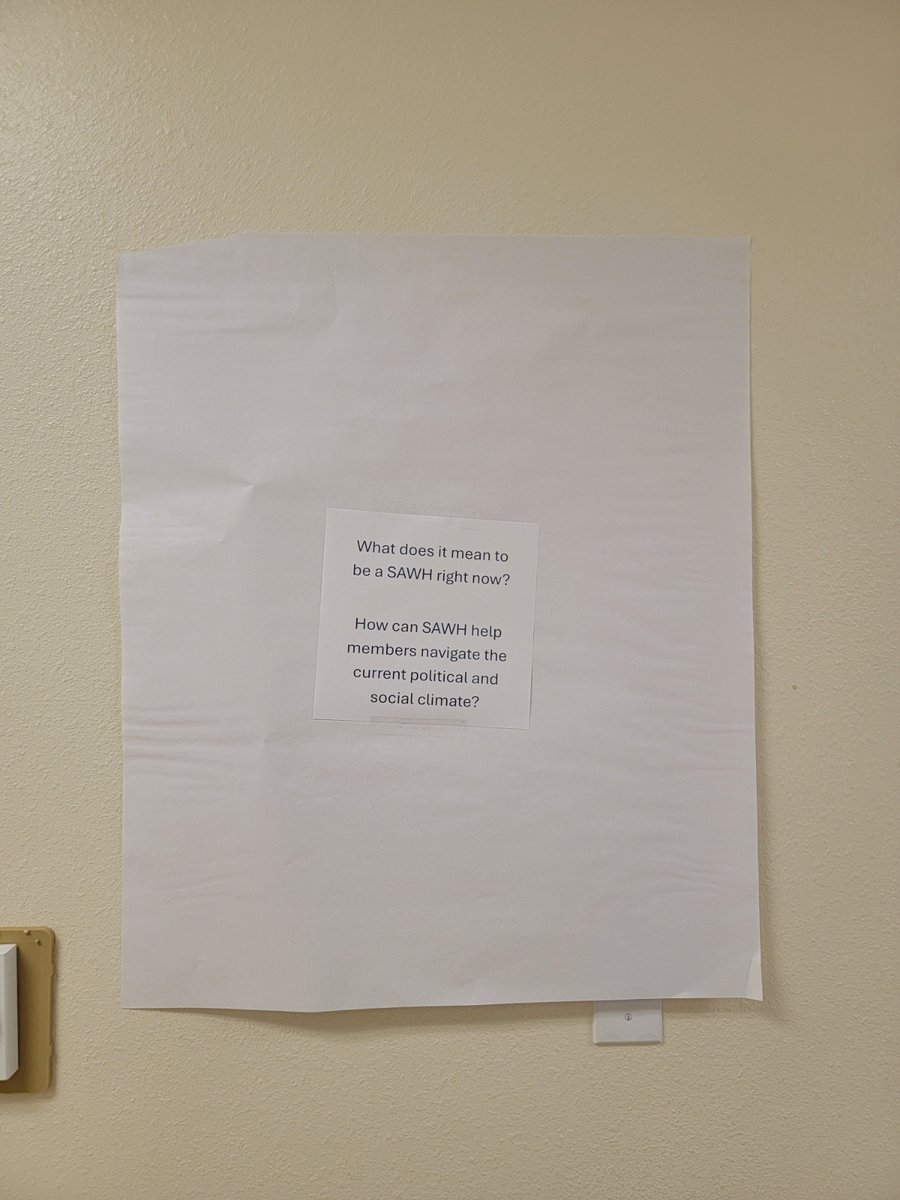 SAWH1970's tweet image. At #SAWH2025? Share your thoughts, memories, and stories with us! There are Giant Post It Notes on the 1st Floor of Harrison Rhodes between Registration and the Breakfast/Lunch Room.