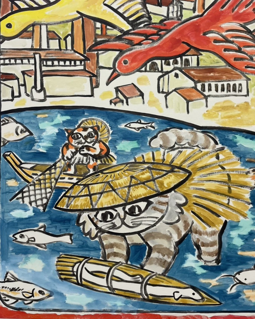 OtaFineArts's tweet photo. 様々なニャーたちが皆さまのお越しをお待ちしております。6月28日（土）まで。#竹川宣彰 #猫の足尾銅山 #光と闇 #花闘 #足尾銅山記念館 #田中正造 #オオタファインアーツ #NobuakiTakekawa #OtaFineArts #猫 #ねこ #Cat https://t.co/sYIjpDtQ8A