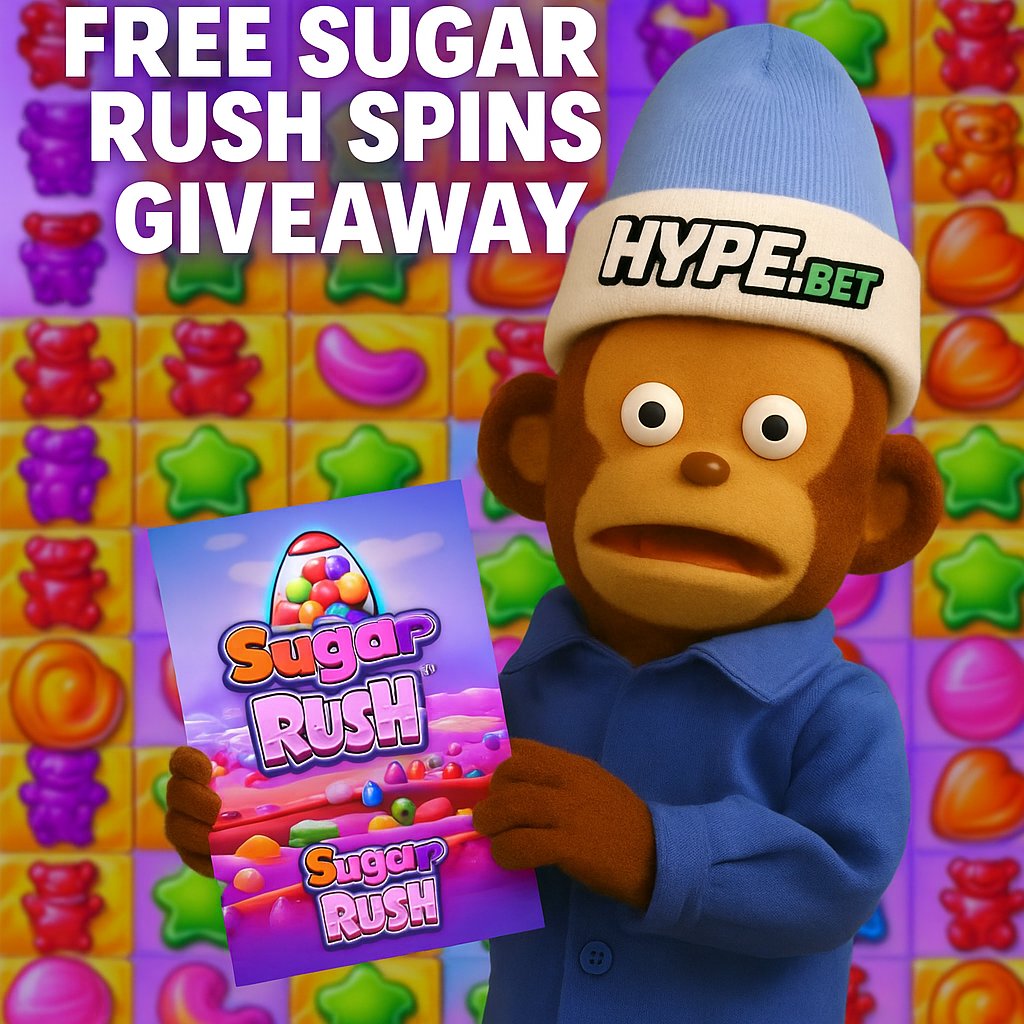 🍭 FREE SPINS GIVEAWAY! 🍭
One Sugar Rush Bonus Buy worth $100 BTC to one lucky winner on Hype.bet! 💸

Get ready for a sweet spin fest!

To enter:
1️⃣ Follow <a href="/thebamiee/">Bamie</a>
2️⃣ Like ❤️ + RT 🔁
3️⃣ Tag 3 friends 🍭

24 hrs ⏳
Let the sugar rush begin!
#HypeBet #Giveaway