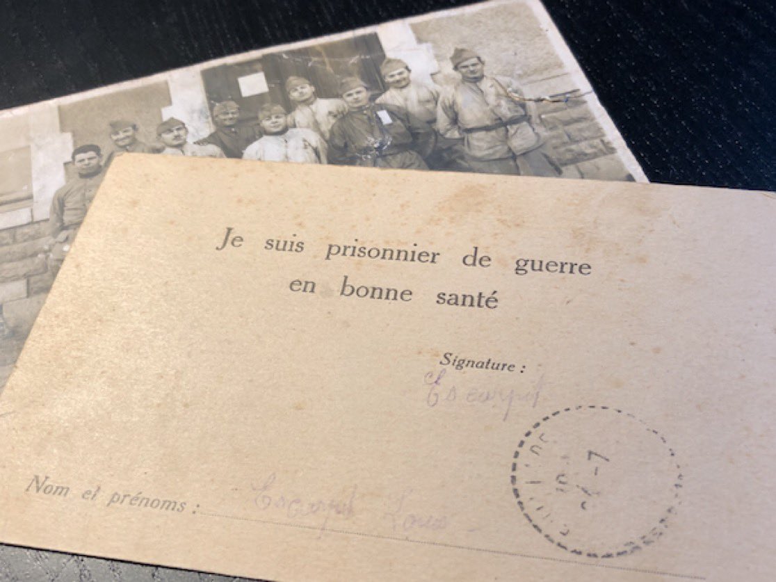 [Seconde Guerre mondiale] 21 juin 1940 / 2025 • Mon grand-oncle Louis Escarpit, 2e classe à la 2e batterie du 147e RALH, est fait prisonnier sans combattre à Trévillers [Doubs]. 
Avis de capture imprimé reçu le 24 juillet 1940 par sa femme Julia #Archives #Cantal #LouisEscarpit