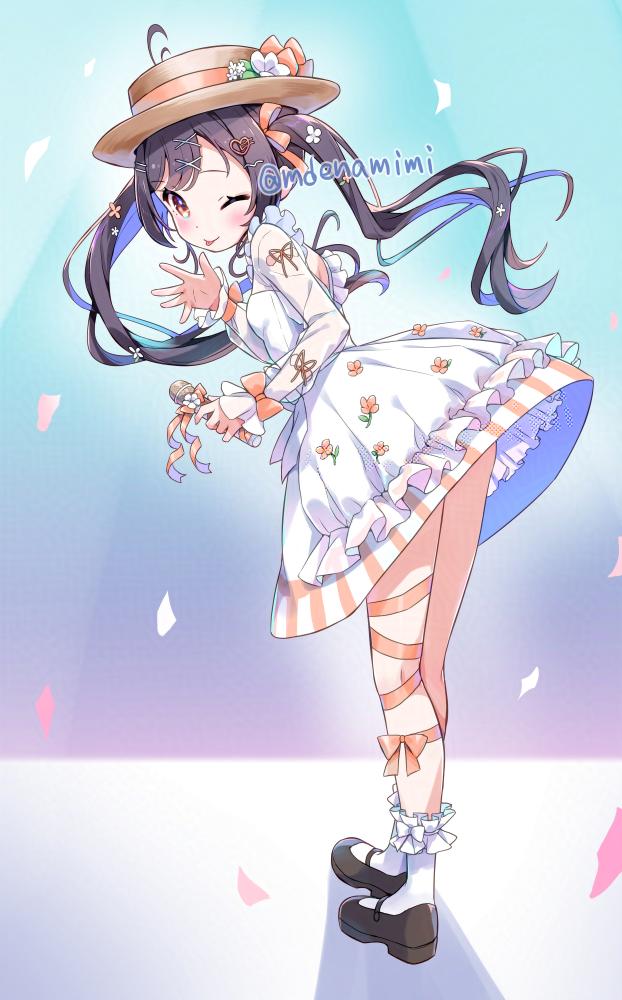 mdenamimi's tweet image. Skebのリクエストで描かせていただきました！この衣装帽子が合っててかわいいですね