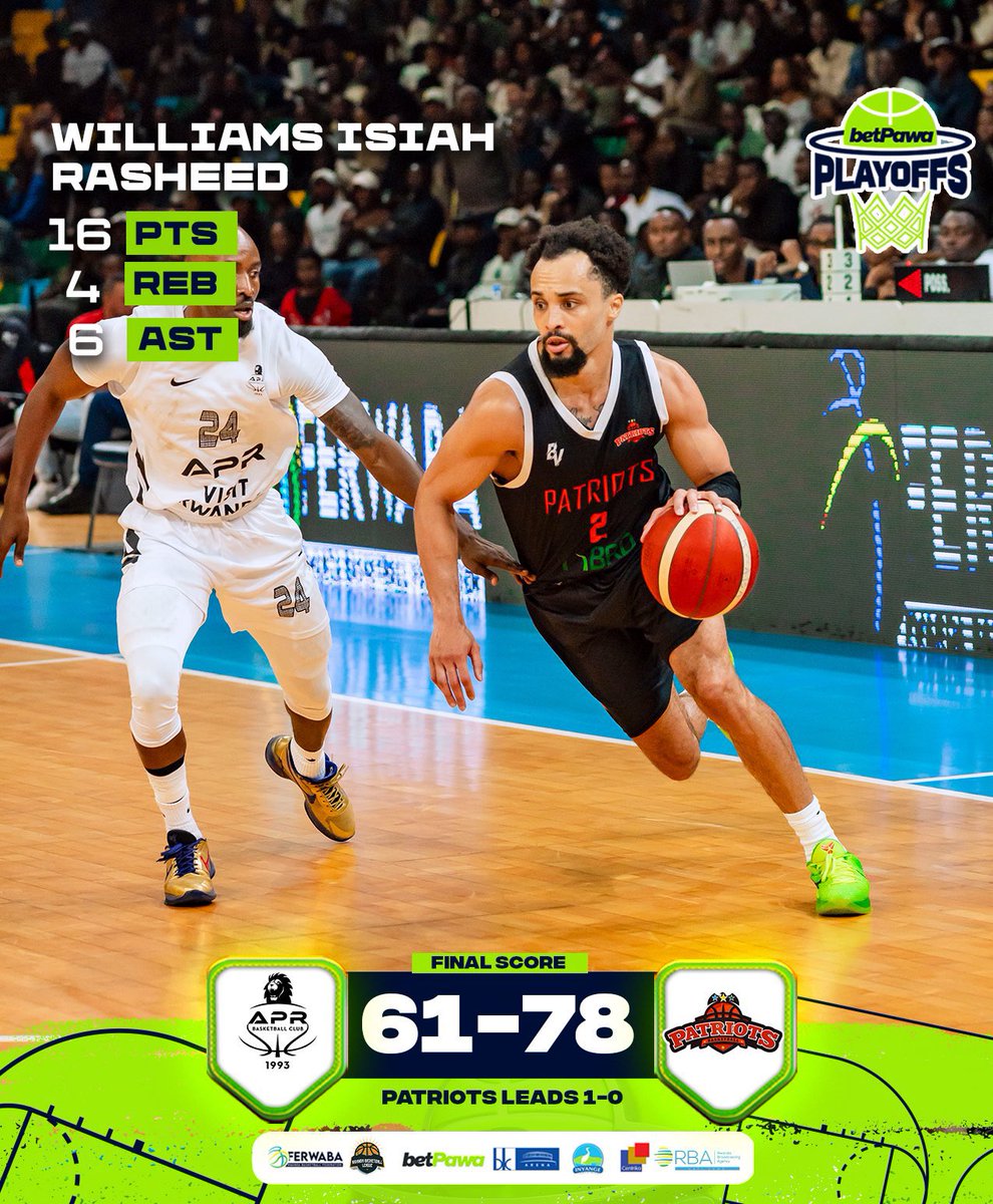 Guillaume NKOMEJE (@g_nkomeje) on Twitter photo #RBL25 - BETPAWA PLAYOFFS SEMI FINALS GAME 1 RESULTS
Congratulations to <a href="/regbbcofficial/">REG BASKETBALL CLUB ππ·πΌ</a> & <a href="/PatriotsBBC/">Patriots BBC</a> on securing the first win! #RBL25 - BETPAWA PLAYOFFS SEMI FINALS GAME 1 RESULTS
Congratulations to <a href="/regbbcofficial/">REG BASKETBALL CLUB ππ·πΌ</a> & <a href="/PatriotsBBC/">Patriots BBC</a> on securing the first win!
