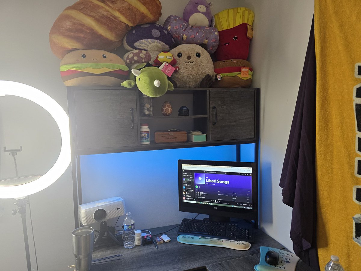 EvansAdaptation's tweet photo. Finally got my new writing setup together after a short delay (caused by: writing, spiraling, and emotionally preparing to be perceived by literary agents). Behold the throne where chaos is typed!!!!

🖤🪑📚 https://t.co/9Dyw5iYIlE