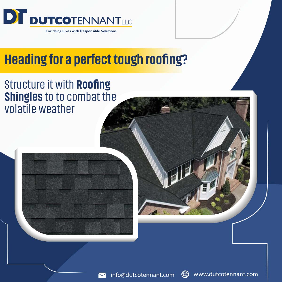 Dutco Tennant LLC (@dutcotennant) on Twitter photo Redefine Roof Strength with Our Premium #Shingles! Engineered to withstand harsh weather, UV radiation, and time.
Reach out to us today!
✉️ info@dutcotennant.com
📷 dutcotennant.com
#Construction #BuildingMaterials #QualityRoofing #DutcoTennantLLC Redefine Roof Strength with Our Premium #Shingles! Engineered to withstand harsh weather, UV radiation, and time.
Reach out to us today!
✉️ info@dutcotennant.com
📷 dutcotennant.com
#Construction #BuildingMaterials #QualityRoofing #DutcoTennantLLC