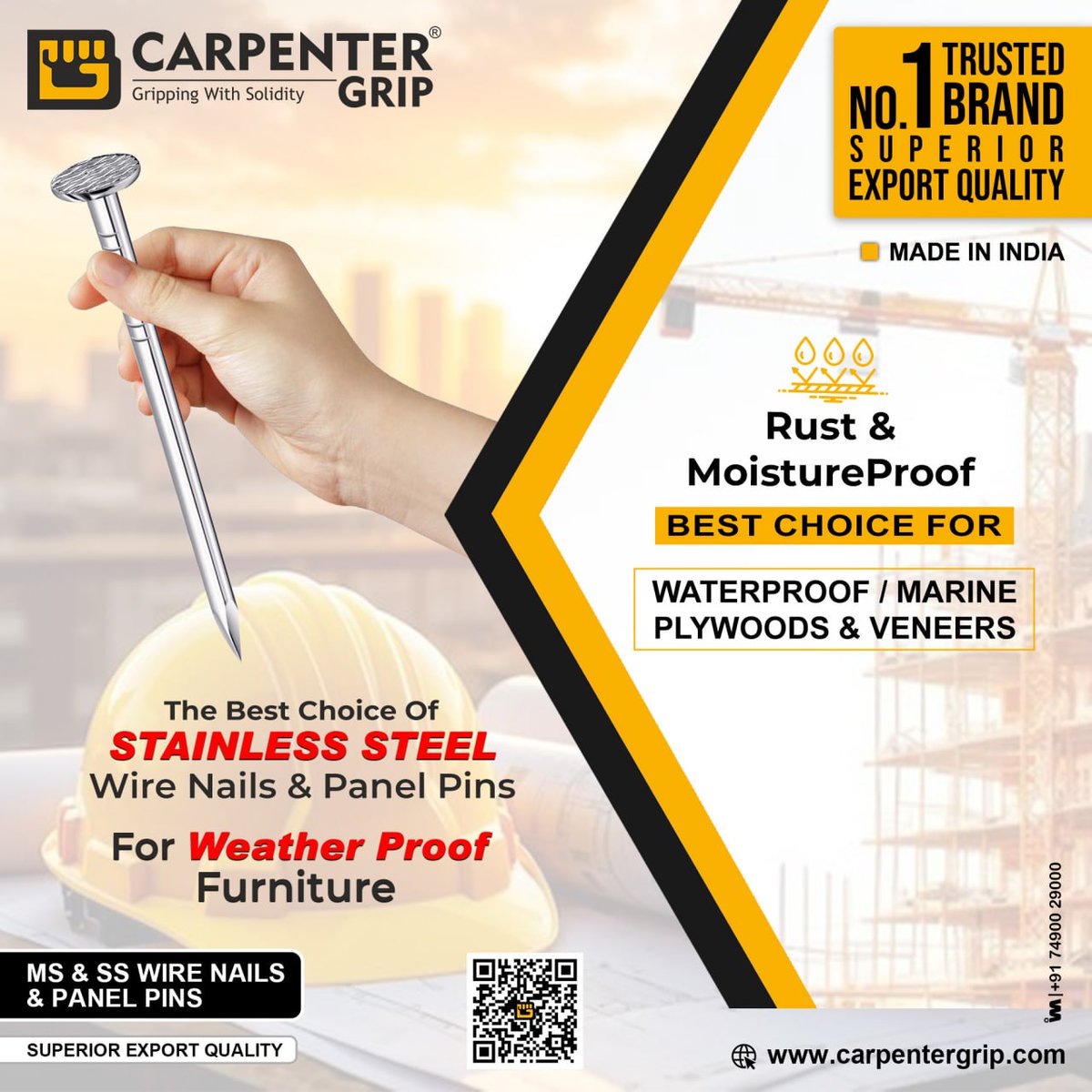 ibais_hardware's tweet photo. CARPENTER GRIP - RAJKOT
For enquiry via WhatsApp click:
https://t.co/2FO5gGLfYj
Helpline No.: +91 87800 38150
@CarpenterGrip
#nailsfastener #nailshardware #fastenermanufacturer #hardware #furniturefitting #hardwarenails #manufcaturer #fittingproduct
.
@ibais_hardware https://t.co/ykyvN0G5SY