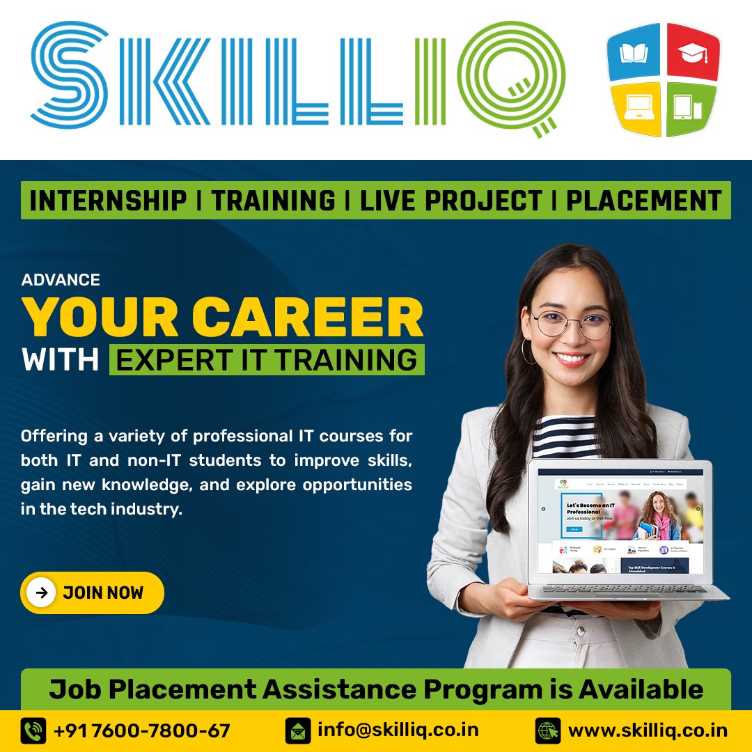SkillIQCourse's tweet image. 🎯 Advance your career with expert IT training at SkillIQ!

Courses for IT &amp;amp; non-IT students.

✅ Internship | Live Project | Placement
🌐 skilliq.co.in
📞 +91 7600-7800-67

#SkillIQ #ITTraining #CareerUpgrade #SkillDevelopment #JobReadySkills #Ahmedabad #TechCourses