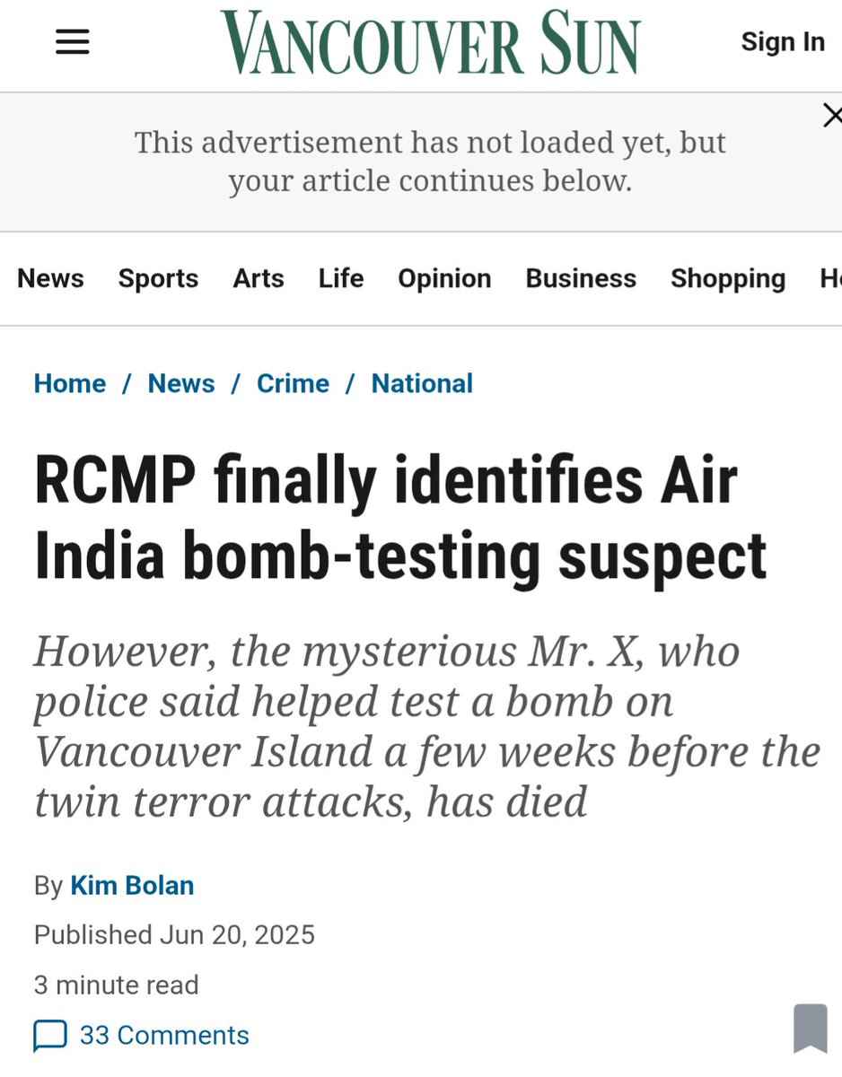I would've thought this would be bigger news in 🇨🇦?

It doesn't fit the liberal media's agenda of India bad so they're not even covering it

No calls to reveal who X is and how long has RCMP been sitting on this information?
