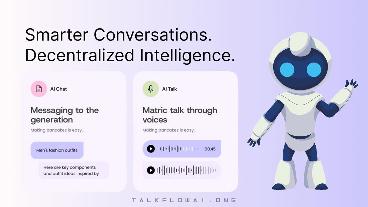 Decentraltoken's tweet photo. "🤖 Web3 customer service revolution is here!
Traditional customer service vs @TalkFlowAI:
• Response speed: 1.2s vs 5min+
• On-chain query: native support vs API docking
• Cost: $TFL token vs fixed monthly fee
Served 312+ projects
Is your dApp still using Stone Age customer service?
#Web3BOT ↓