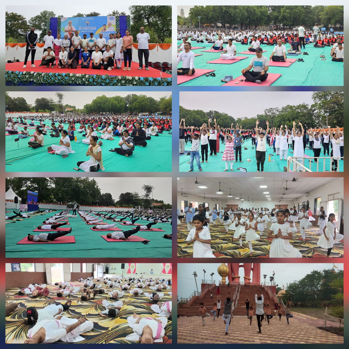 dcpumorbi's tweet photo. મોરબી જિલ્લા માં આંતરરાષ્ટ્રીય યોગ દિવસ ની જિલ્લા કક્ષા ની ઉજવણી માં બાળ સંભાળ સંસ્થાની  બાળાઓ ,દિવ્યાંગજનો તેમજ સમાજ સુરક્ષા અને બાળ સુરક્ષા ના બાળકો ,સ્ટાફ તેમજ ટ્રસ્ટીઓ ઉપસ્થિત રહી ઊજવણી કરવામા આવેલ
@CollectorMorbi
@Gujaratscps
@SdoMorbi
#InternationalYogaDay2025 https://t.co/2WAfUKqwkJ