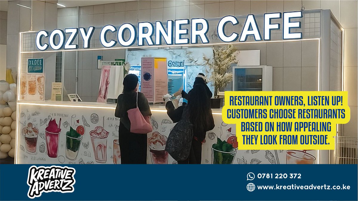 KAdvertz's tweet image. Restaurant truth: 67% of customers judge by appearance 🍕👀 Make them stop &amp;amp; enter with killer shop front branding! #RestaurantMarketing #ShopFront