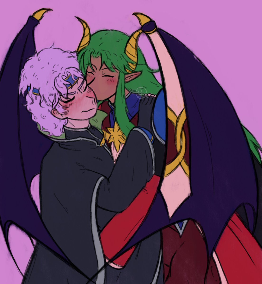 FINALLY I DREW SATASCHE AGAIN!!! I was missing them so much... 🥀

This is the art for pride month yayyyy... I think