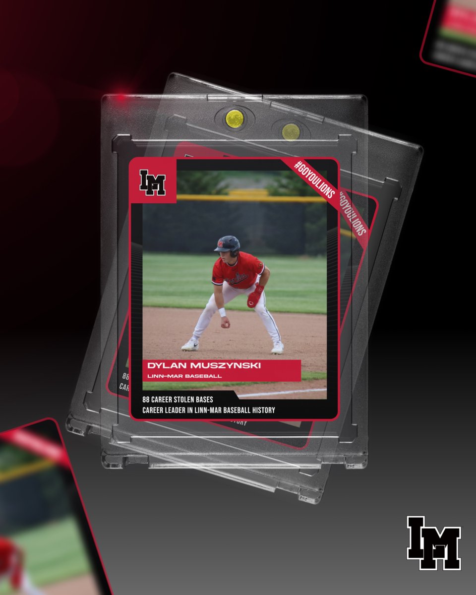 Congratulations to Dylan Muszynski, who is now the career leader in stolen bases in Linn-Mar Baseball history!!

1.  Dylan Muszynski ('25) - 88
2. Tom Busch ('87) - 87
3. Coy Sarsfield ('21) - 71
4. Mike Shipley ('93) - 68
5. Jarad Bell ('07) - 61
