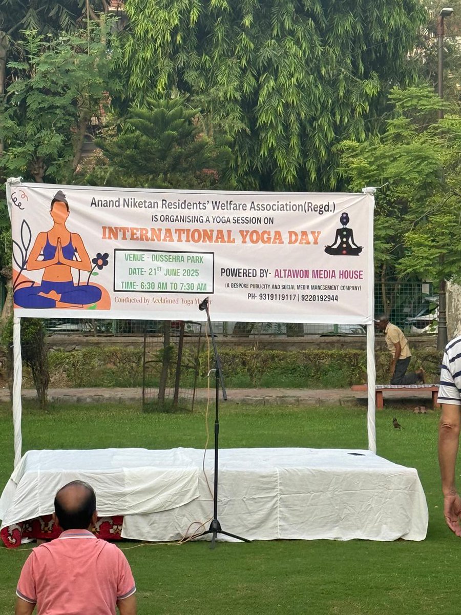 AltawonMedia's tweet photo. On the occassion IYD 2025, @altawon_official in association with Anand Niketan Resident Association organized "Yoga Sangam" gathering under the leadership of @ministryofayush .

!Happy International Yoga Day !
#YogaSangam #YogaDay2025 #YogaForOneEarthOneHealth #yogasangam2025 https://t.co/aLHwi3n3Mj