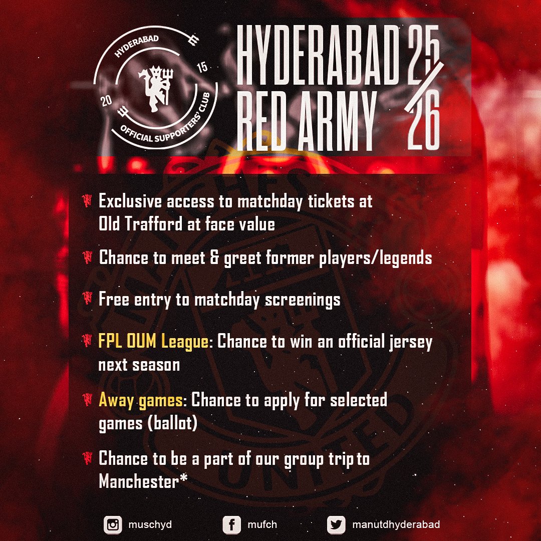 MUSC Hyderabad (@manutdhyderabad) on Twitter photo ๐๐๐๐๐ ๐๐๐๐๐ ๐๐๐ ๐ฅน๐ด
Official Memberships for the 2025/26 season are now open.
JOIN NOW AND BE A PART OF ๐๐ฌ๐๐๐ฅ๐๐๐๐'๐ฆ ๐ฅ๐๐ ๐๐ฅ๐ ๐ฌ AS WE MARCH ON TO OUR 10TH SEASON ๐คฉ
DM for more details and queries ๐จ๏ธ
#mufc #MUSCH #OUM #RedArmy ๐๐๐๐๐ ๐๐๐๐๐ ๐๐๐ ๐ฅน๐ด
Official Memberships for the 2025/26 season are now open.
JOIN NOW AND BE A PART OF ๐๐ฌ๐๐๐ฅ๐๐๐๐'๐ฆ ๐ฅ๐๐ ๐๐ฅ๐ ๐ฌ AS WE MARCH ON TO OUR 10TH SEASON ๐คฉ
DM for more details and queries ๐จ๏ธ
#mufc #MUSCH #OUM #RedArmy