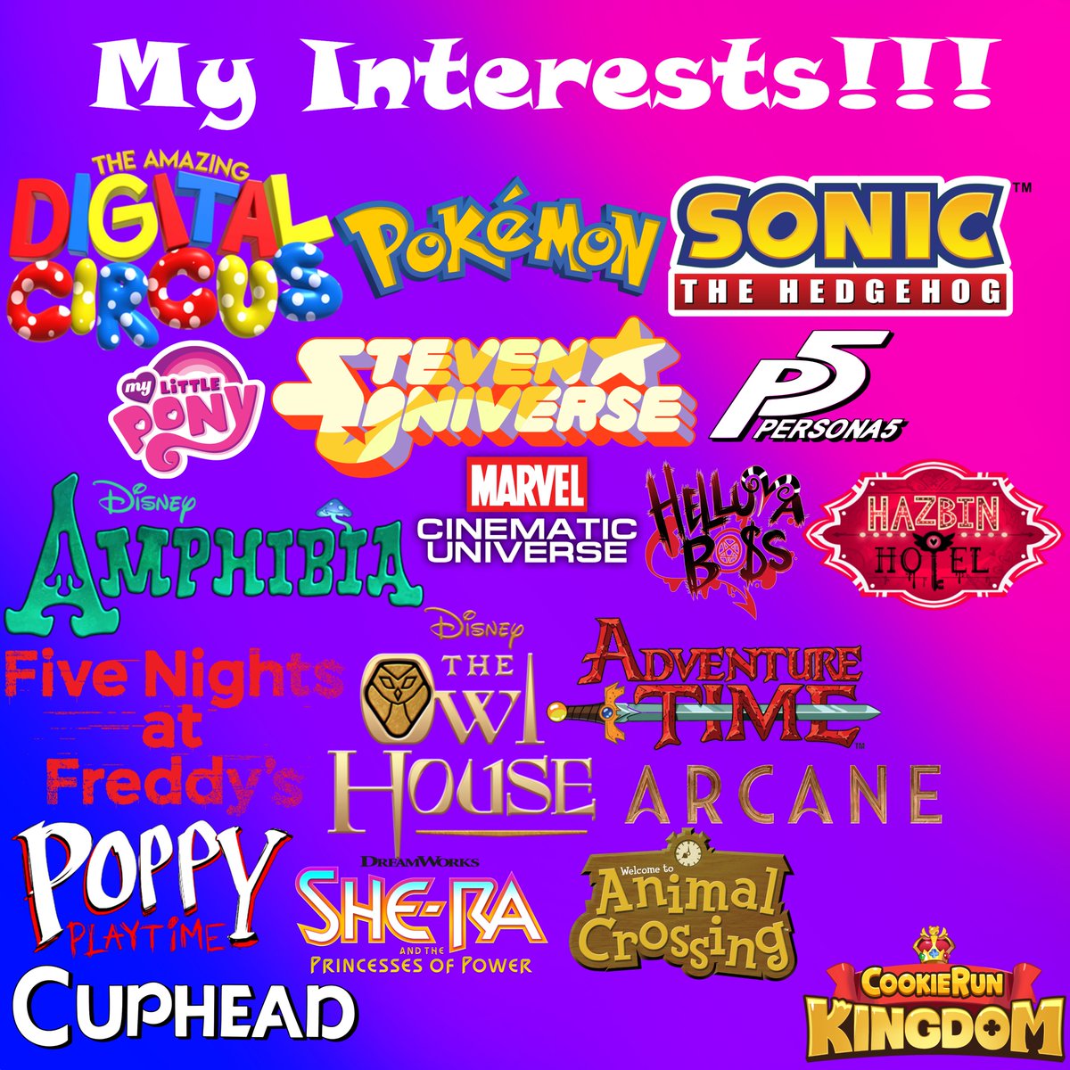 Coridash_24's tweet image. Since Im low-key blowing up 
Thought I&apos;d promote myself! *ahem* 
Hi! I&apos;m Cori! ❤️💙💜
I&apos;m aspiring to be a digital artist, singer, and writer!
Here are a few of my interests, follow me if you like em too! : )  ( Updating Thread 1/? )