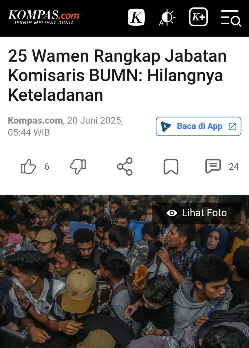 Aji Mumpung Di Tengah Rakyat Yang Sulit Mencari Kerja!

25 Wamen Rangkap Jabatan Komisaris BUMN: Hilangnya Keteladanan

Jika pemerintah sungguh ingin menjaga marwah dan martabatnya, maka ia harus memulai dari dalam. Berani menertibkan dirinya sendiri. Karena yang dibutuhkan