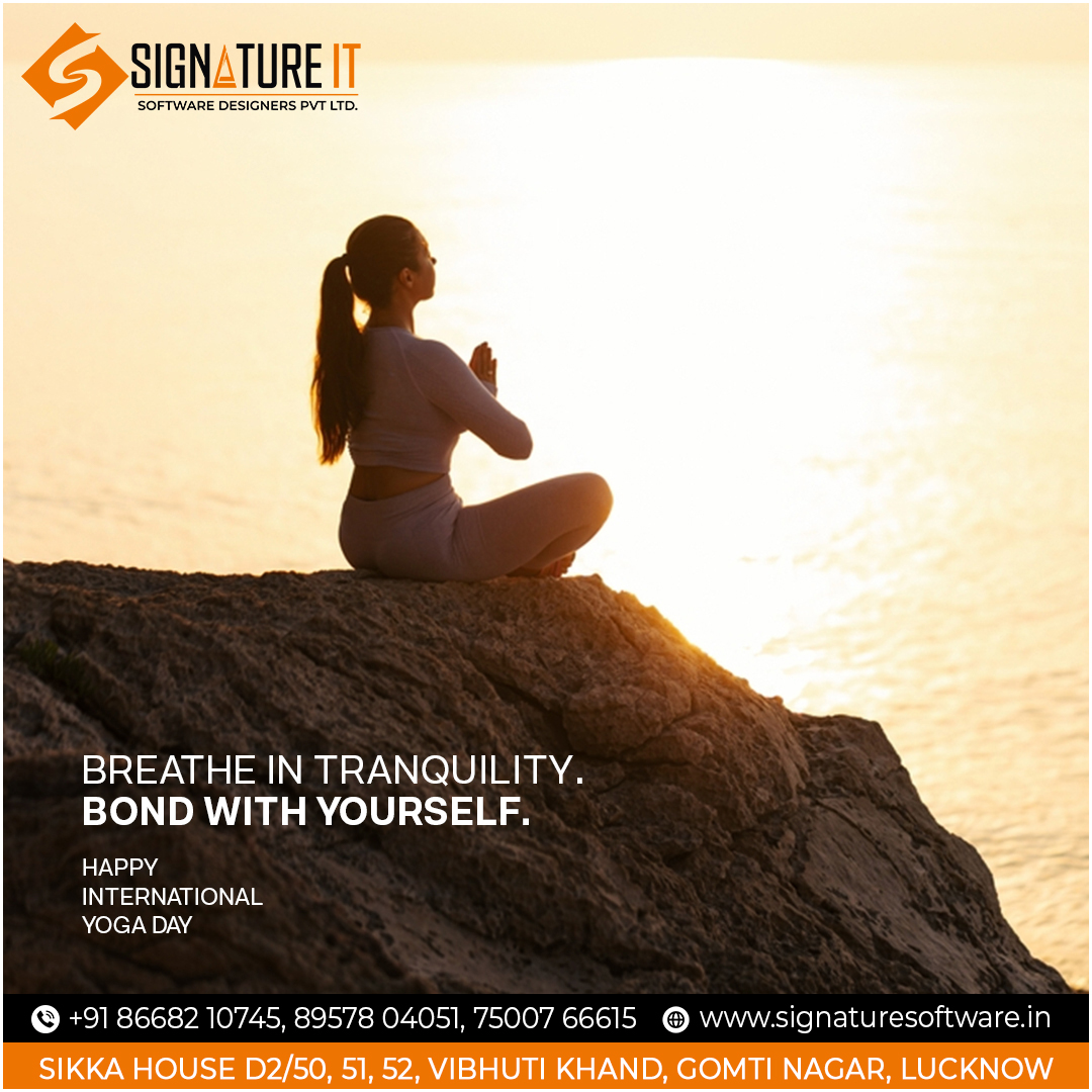 SignatureITSof1's tweet photo. Signature IT wishes everyone a very Happy International Yoga Day!
In the fast-paced world of technology, let’s pause, breathe, and reconnect with our inner peace.
Balance your mind, body, and life, just like perfect code.

#InternationalYogaDay #SignatureIT #BalanceWithTech https://t.co/EBq68yJhkr