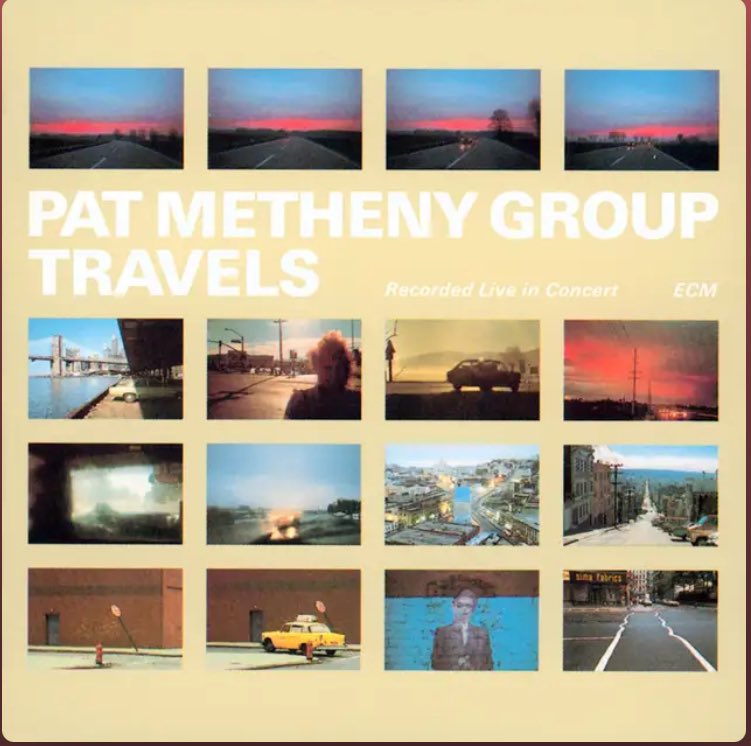 smin20810's tweet photo. Pat Metheny Travels 1983
傑作ライブ。ラテン、現代音楽、フォーク、ロックなどをミックスさせたメセニーサウンドの完成を見るような内容。ECM作品だが、体感としては後年の移籍後と変わらぬ印象。フュージョン的なテクニカル要素も。バンド含めた生ライブとは思えない演奏力に驚嘆。 https://t.co/BQRwo1H5Lp