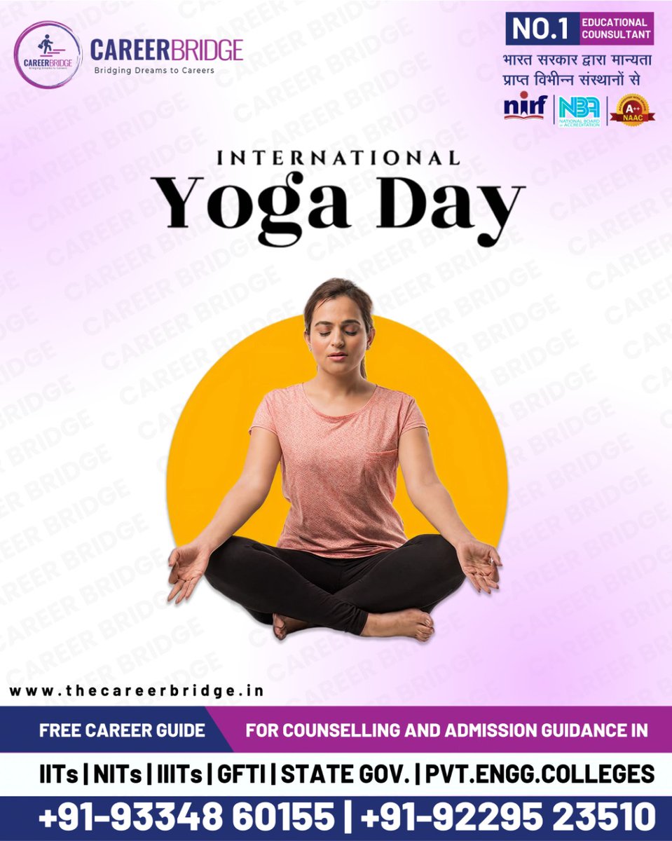 careerbridge12's tweet photo. Breathe. Stretch. Grow. 🧘🏻‍♀️
This #InternationalYogaDay, embrace the power of balance – in body, mind, and career! ✨
#CareerBridge #YogaDay2025 https://t.co/rxzbIiJhSw