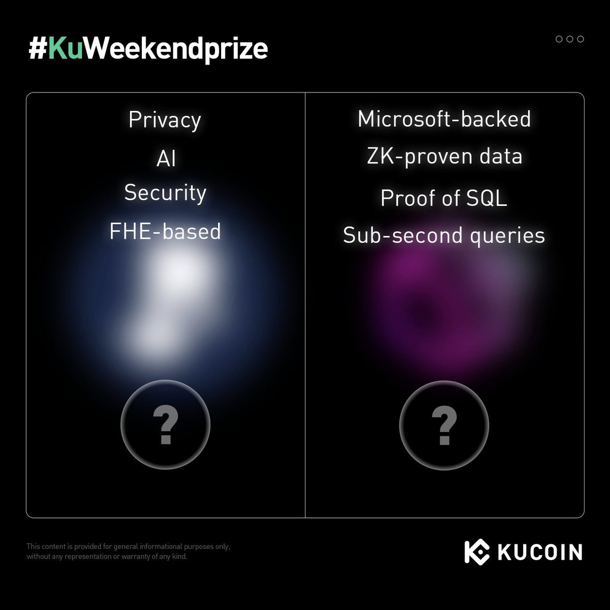 Tackle the Riddle Challenge 🔍
Decipher the crypto represented by the four keywords. Leave your comments to win big!

🎉 10 winners will get 1 KCS each from our 10 $KCS pool!
1️⃣ Follow <a href="/kucoincom/">KuCoin</a> &amp; <a href="/BC_KuCoin/">BC Wong</a>
2️⃣ Like, Repost, and Tag 3 Friends
3️⃣ Comment your guess below
4⃣ Fill
