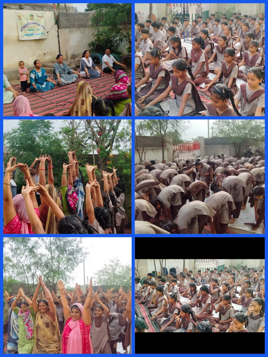 UHWCRCOLONY's tweet photo. International yoga day celebration at UHWC RAILWAY COLONY cargo gandhidham and bapasitaram primary school cargo gandhidham https://t.co/dcS6qiI47b