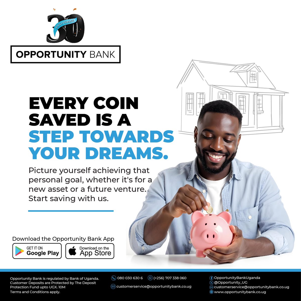 Opportunity_UG's tweet photo. Choose saving over spending this weekend β your future self will thank you.
Every coin saved is a step closer to your dreams. Whether it's for a new asset, a big idea, or peace of mind let us help you make every shilling count.
#SaveWithUs #OpportunityBankat30 #FinancialGoals #SmartChoices