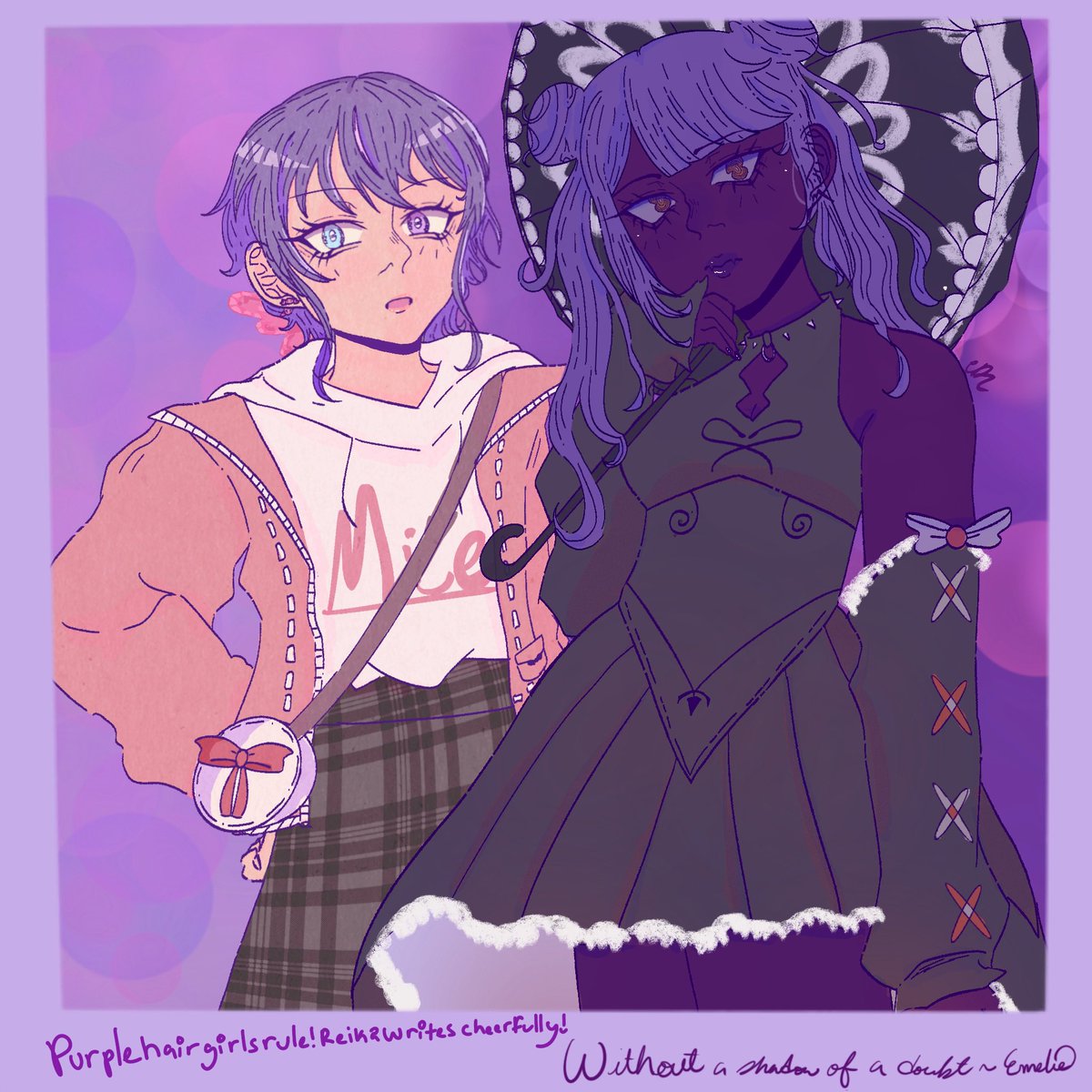 Tsukki728's tweet photo. @howzanet Literally I used to draw my black characters with hues of purple and it still came out well. People are just tripping LOL https://t.co/5aSXdKFakr