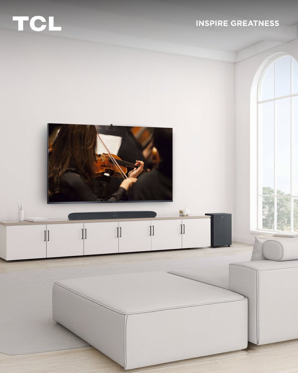 TCL_SouthAfrica's tweet image. Today is all about sound and there’s no better way to celebrate #WorldMusicDay than with the powerful clarity of a TCL Soundbar.
Feel every beat, every drop, and every chorus just the way it was meant to be heard. 🎵
tcl.com/southafrica/en…

#TCLSoundbar #TCL #InspireGreatness