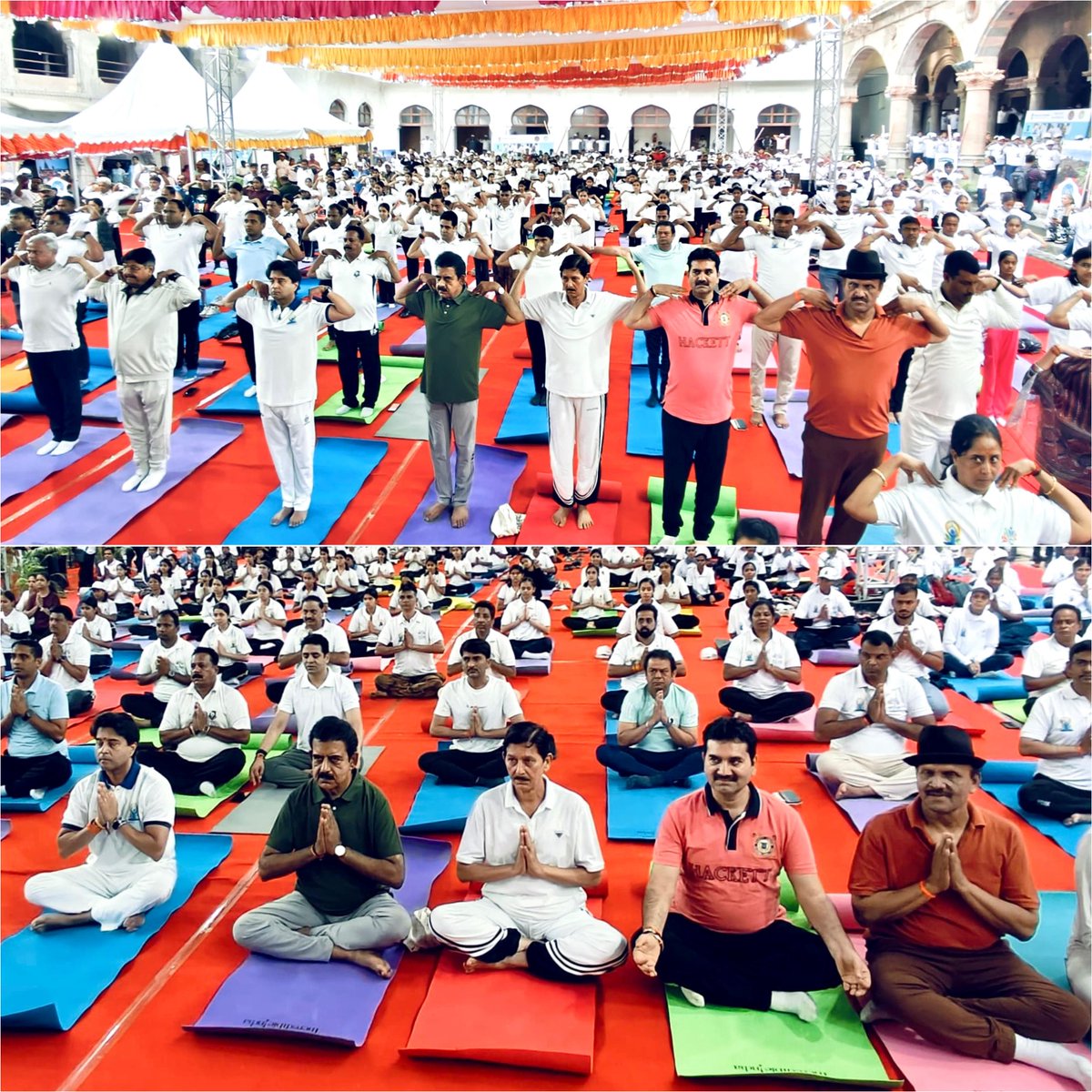 आज अंतर्राष्ट्रीय योग दिवस के अवसर पर राजवाड़ा परिसर में आयोजित कार्यक्रम में भारत सरकार केंद्रीय मंत्री श्री <a href="/JM_Scindia/">Jyotiraditya M. Scindia</a>  जी, म.प्र. शासन केबिनेट मंत्री श्री <a href="/KailashOnline/">Kailash Vijayvargiya</a> जी व अन्य अतिथिगण के साथ भाग ले कर योग किया ।

#विश्वयोगदिवस
#योगदिवस2025
#योगदिवस_2025