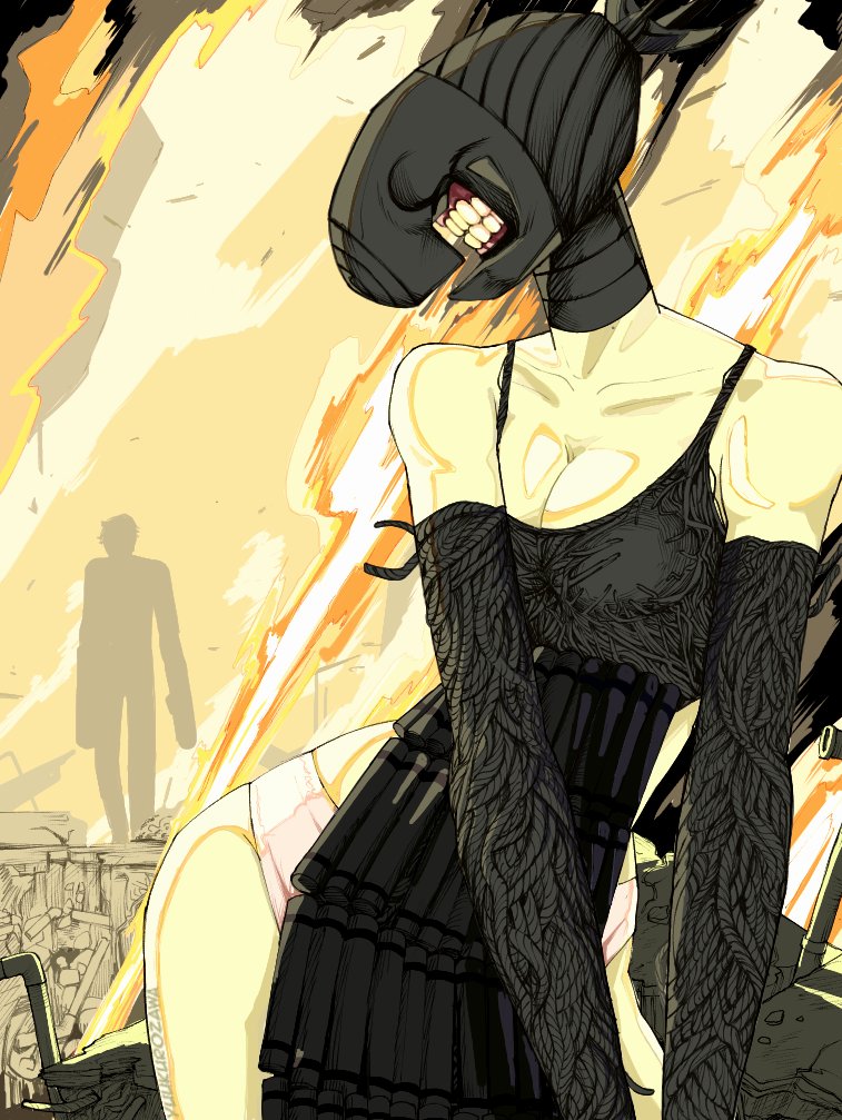 YuuKurozawa's tweet image. BOOM.
(Art by me)
#chainsawmanfanart #chainsawmanreze #Bombdevil