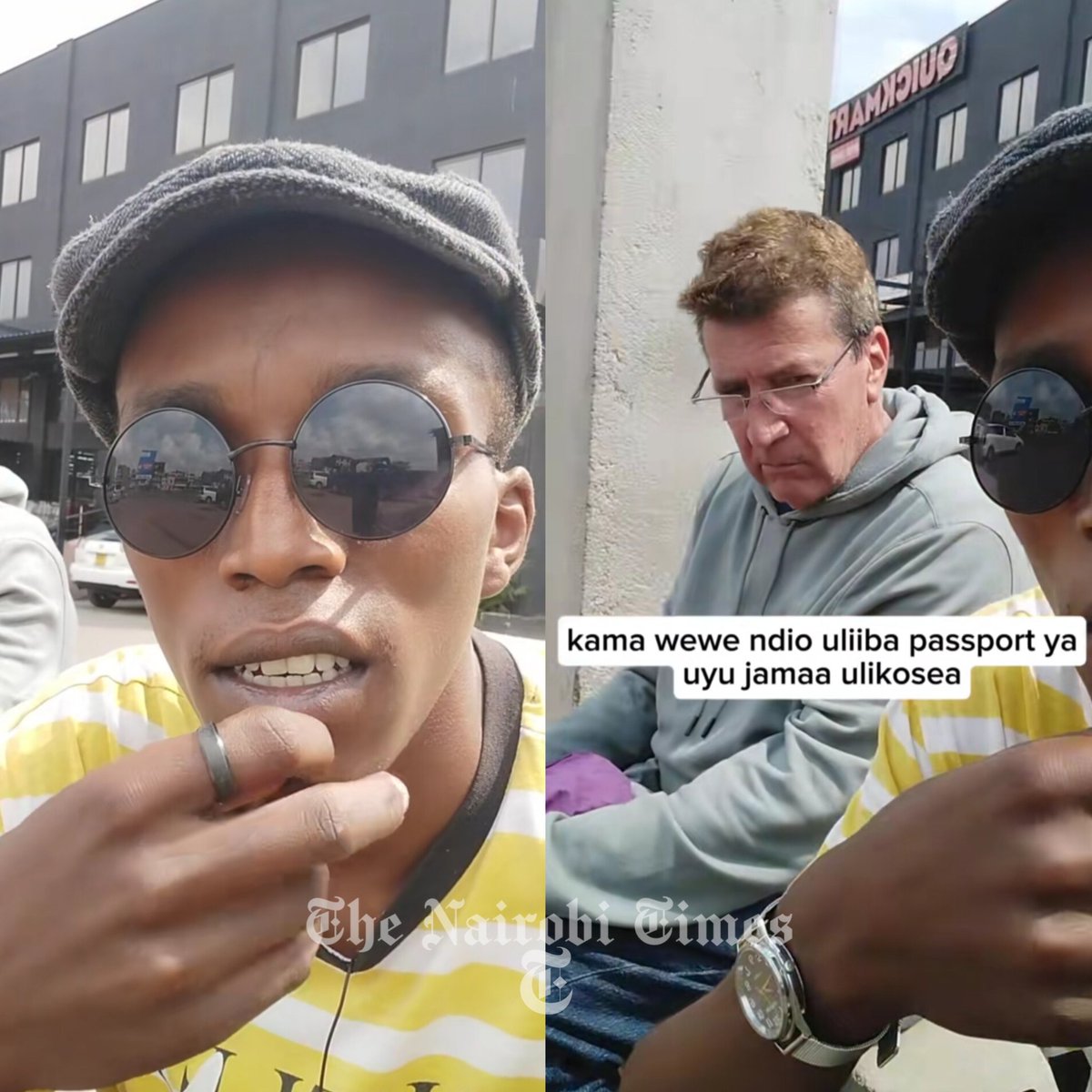 A Kenyan Gen Z Chilling With a Stranded Foreigner Who Allegedly Lost His Passport, Video 👇