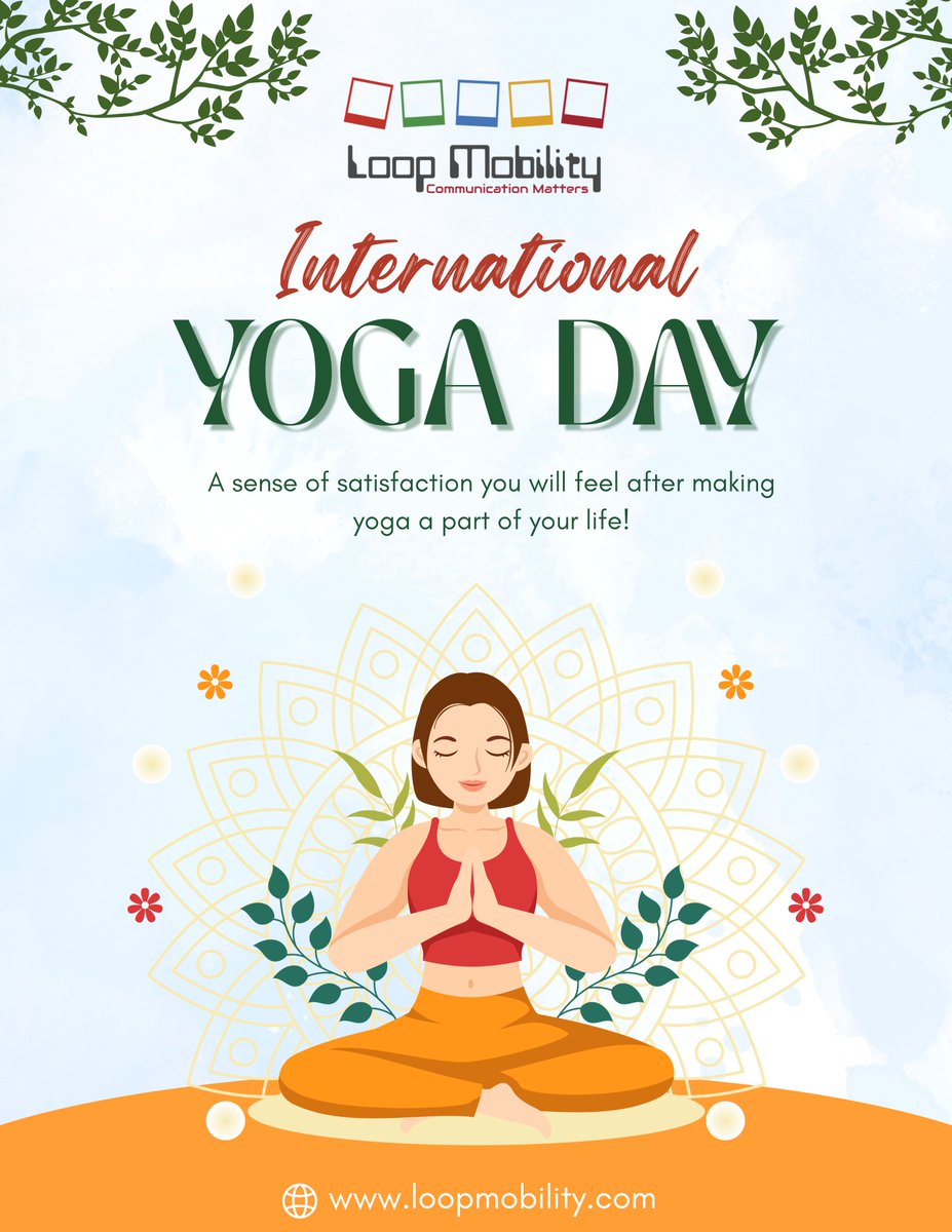 Happy International Yoga Day to everyone. 🌿🧘‍♂️

Let’s celebrate the spirit of unity, balance, and inner peace through the power of yoga. Breathe deeply, stretch mindfully, and stay connected — body, mind, and soul.

#InternationalYogaDay #YogaDay2025 #LoopMobility #StayConnected