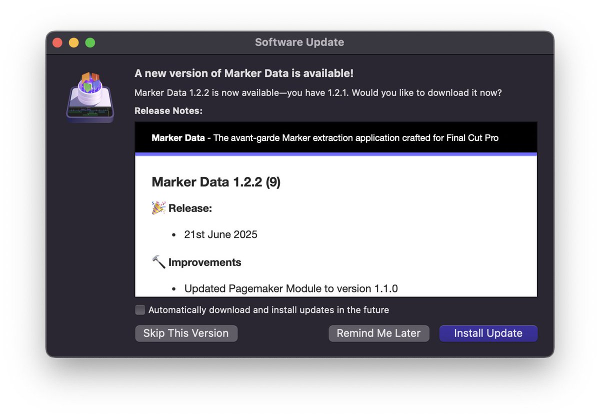 IAmVigneswaran's tweet photo. Marker Data 1.2.2 has been released! Pagemaker now includes a #PDF compression slider, better image compression and #emoji support.

#fcpx #fcp11 #FinalCutPro #postchat #Notion #Airtable #VFX #opensource #macos #macOSDev #SwiftUI #Swift #buildinpublic

https://t.co/bDr1hnKFIw https://t.co/Pazkn1w1JD
