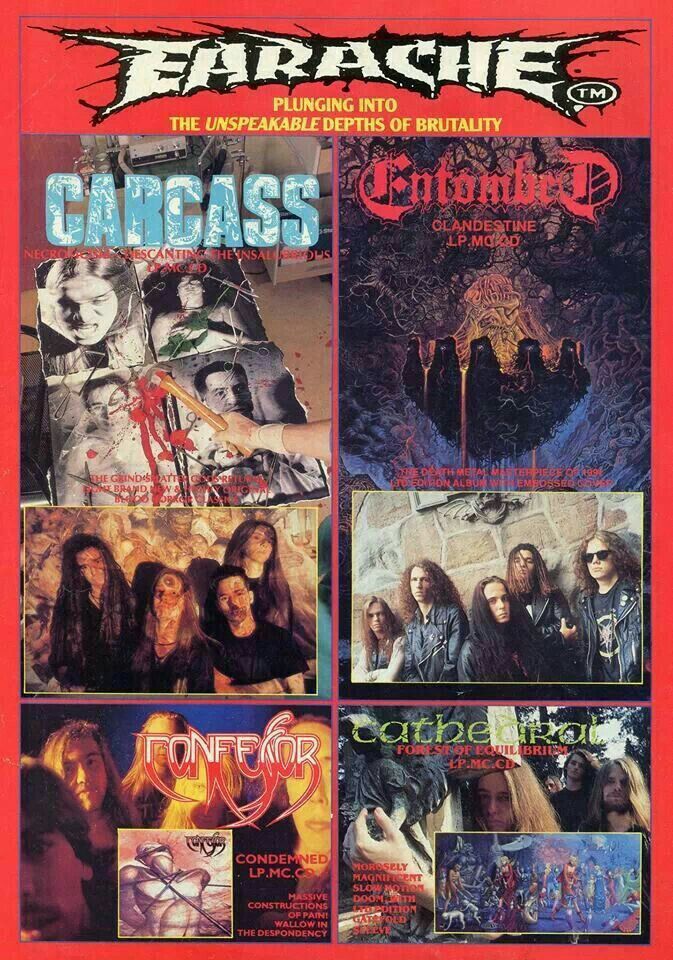 EaracheRecords's tweet image. Pick  1 ONLY
#Carcass #entombed #confessor #cathedral