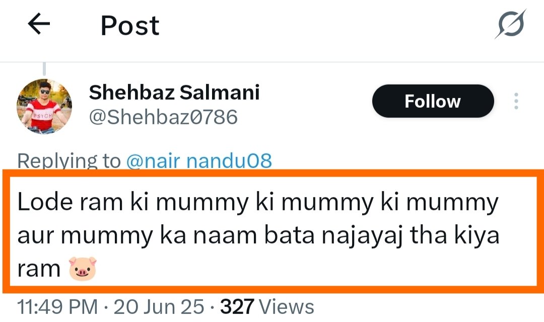 अगर आप चाहते हैं ये अधर्मी सलाखों के पीछे हो तो
आपका साथ चाहिए 
धन दौलत नहीं बस एक रीपोस्ट 👋👋🚨🚨
महोदय <a href="/rampurpolice/">Rampur police</a> <a href="/adgzonebareilly/">ADG Zone Bareilly</a> <a href="/digmoradabad/">DIG Range Moradabad</a> 
<a href="/Uppolice/">UP POLICE</a> 
CC : <a href="/myogioffice/">Yogi Adityanath Office</a> जी 
शहबाज नाम का व्यक्ति जिसका पता है 
मिलक /जनपद रामपुर है 
जिसका MO.+91 952****392 है अधिक
