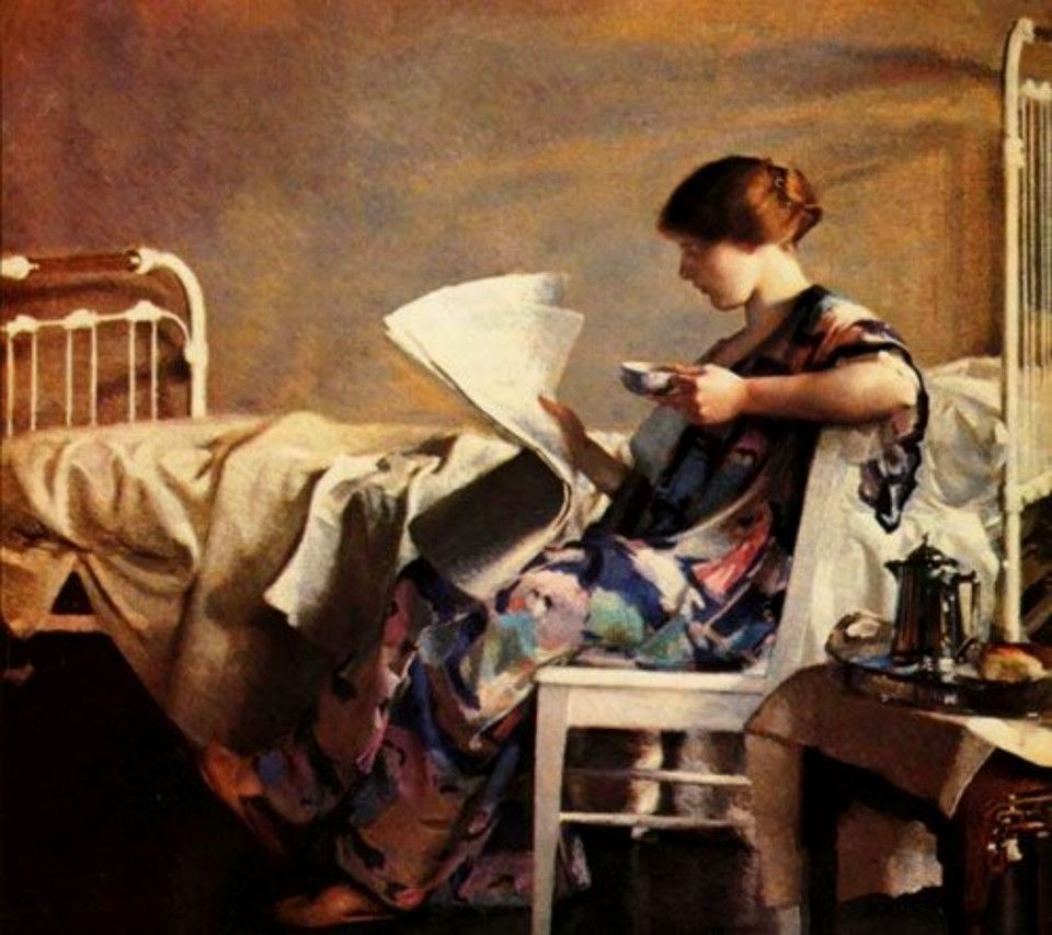 JoshNovak's tweet photo. ▫️Krásné sobotní ráno a víkend! #GoodMorningEveryone #saturdayMood #weekendishere #greatrelax #awesometime
🎨 William McGregor, "The Morning Paper"; Paxton 1913 https://t.co/1z8CjmFNhm