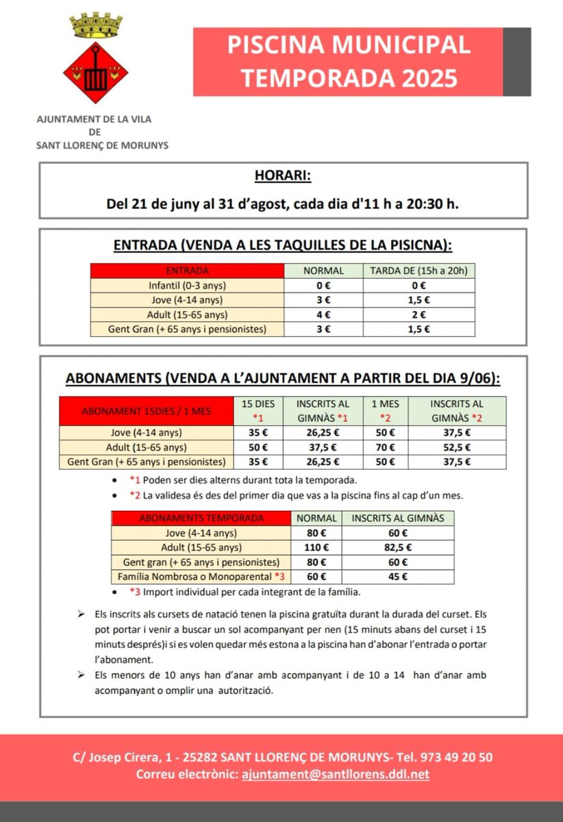 AjuntamentPiteu's tweet image. 🔊Recordeu que avui obrim la piscina