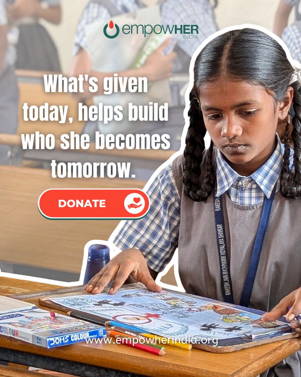 Join the movement to empower HER! 💫
Your donation to empowHER India fuels life-changing programs for adolescent girls and their communities. 
Every contribution counts. Donate now and be the change!
empowherindia.org/donate.aspx#!t…

#empowHERIndia #empowhering #BrighterFuture #donatenow
