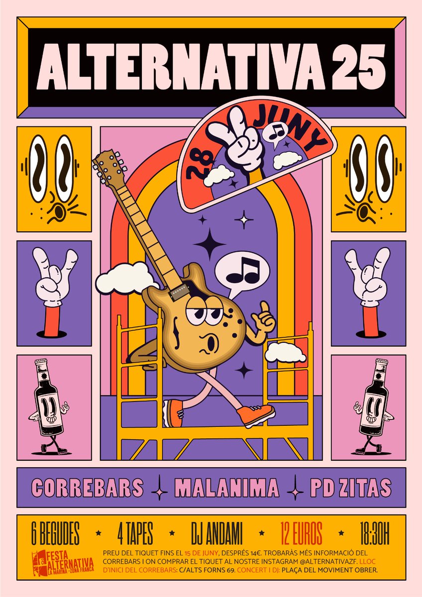Aquest any no et pots perdre el correbars i el concert que organitza la Festa Alternativa. Compra el teu tiquet per al correbars o si no hi pots anar vine directament al concert. Tota la informació està al seu Instagram instagram.com/alternativazf?…