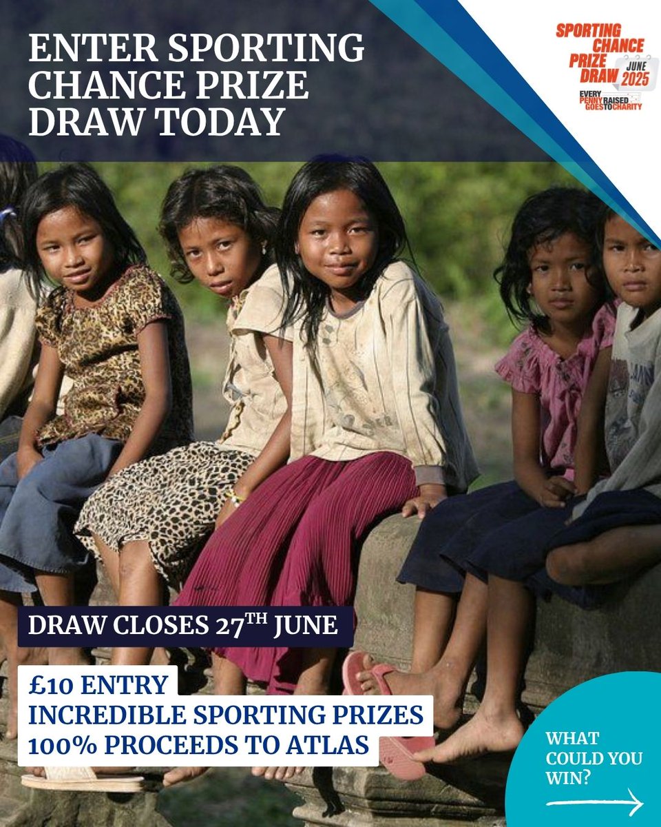 theatlascharity's tweet image. 🌍 Enter to Win. Stay to Change Lives. 🏆
🎟️ Enter now – do good, feel great, and win big: sportingchanceprizedraw.com/charities/atla…
#SportingChance @sportingdraw