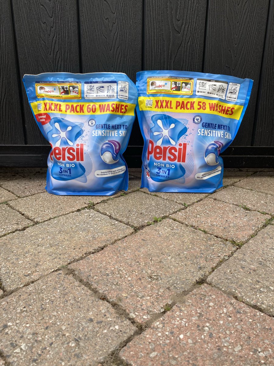 The 60 wash bought last week, 58 wash bought this week, lost two tablets but paid the same price. The xxxl is a lie 🤣