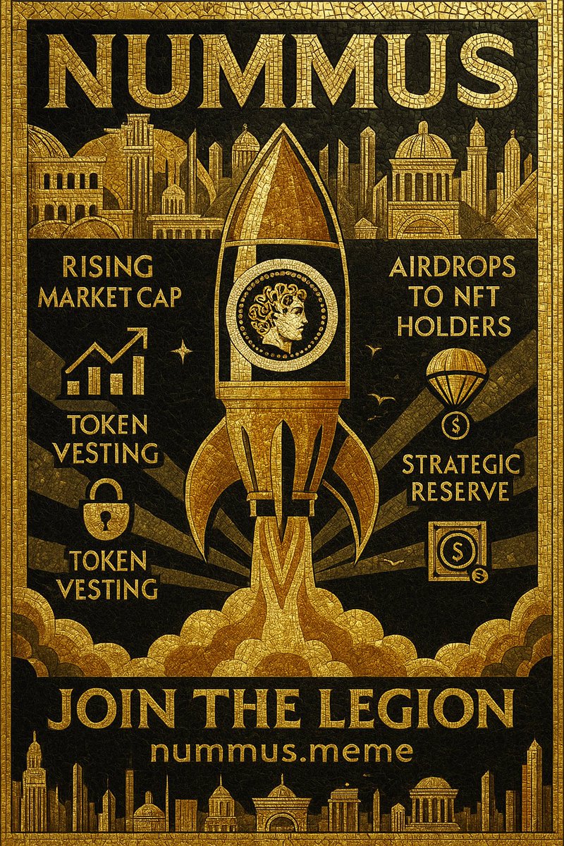 Maxilux86's tweet photo. @DropYourMeme GM!
Rome wasn't built in a day.
But the next great meme empire is already under construction.
Join the $NUMMUS Legion before history locks the gates.
#ArenaNummus #MemeCoin #Solana #BTCIntegration https://t.co/gp9FBXZsa9